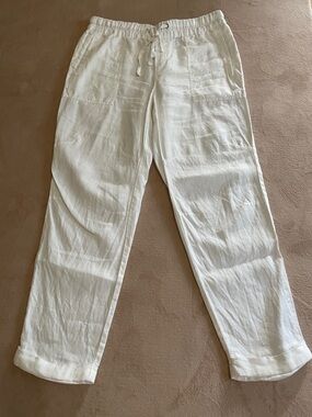Linen drawstring pants
